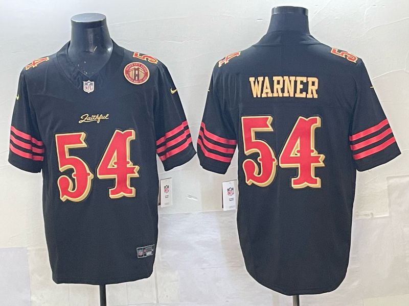 Men Nike San Francisco 49ers #54 Warner black Limited NFL 2025 Jersey 0016